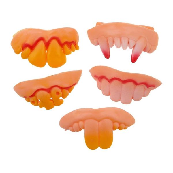 

party masks 5 pcs. funny gift costume ugly gag faked teeth