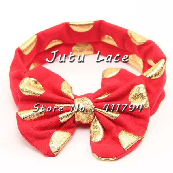 

pcs / lots , gold cotton messy bow headband girls knotted head wraps headwraps ties, Red;brown