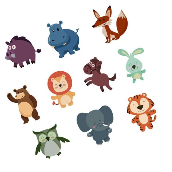 

animal cartoon wall stickers 3d bathtub children non-slip for series bath mats