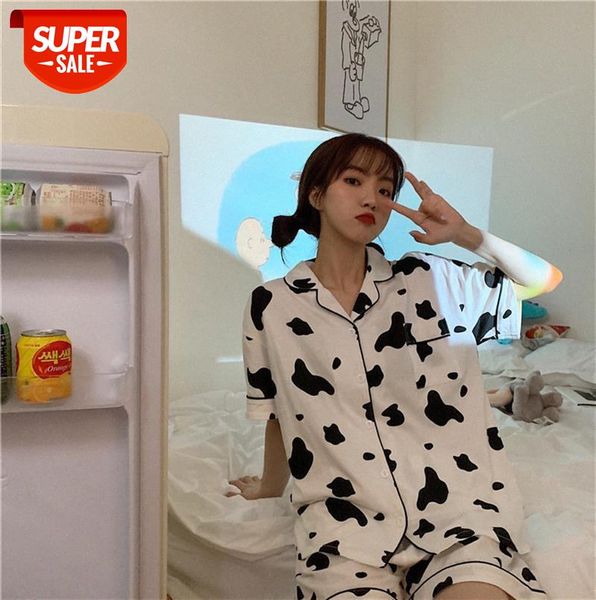

little cow home comfortable pajama set #d26x, Black