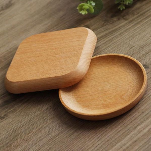 

dishes & plates dinnerware tableware round / squa-re wood cake home/ el/school dessert serving tray sushi plate