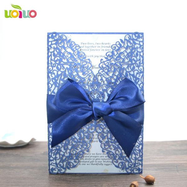 

greeting cards 50set inc165 flower wedding invitations card elegant sea blue