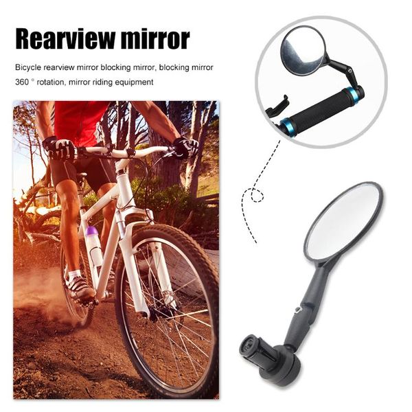 

bike groupsets 1pc practical bicycle handlebar end mirrors 360 rotatable side rearview cycling equipment accessories