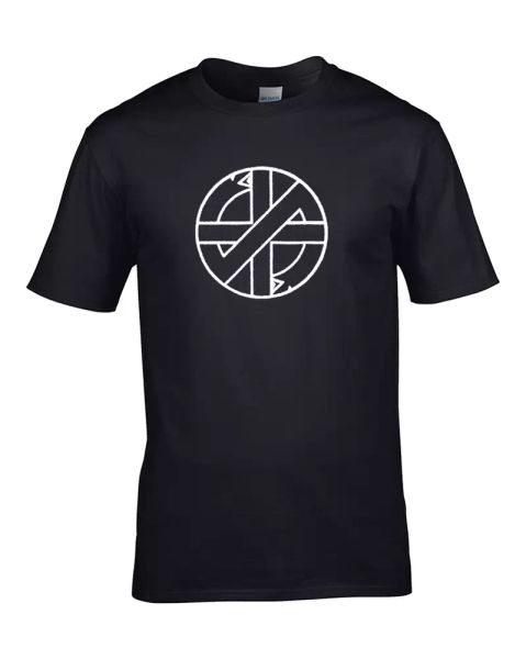 

crass punk rock retro iconic logo- men's t-shirt, White;black