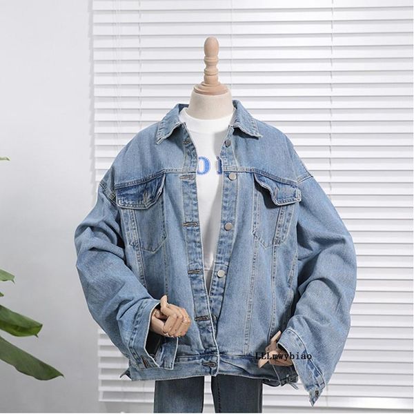 

women's jackets korean loose denim jacket women 2021 spring autumn lapel collar long sleeves casual jeans female fashion outerwear z459, Black;brown