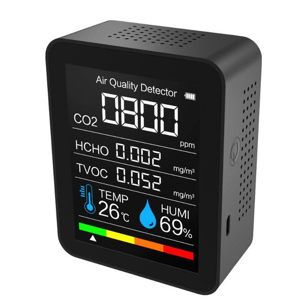 

gas analyzers co2 detector air quality intelligent temperature and humidity sensor tester hcho carbon dioxide monitor