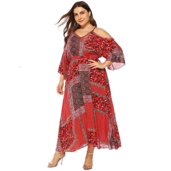 

dresses spring and casual autumn large women's cotton open shoulder flared sleeve waist length dress 11020, Black;gray