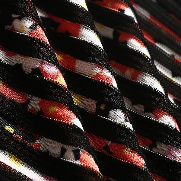 

skirts micosoni spring excellent elastic-waist printed mid-length pendulum-line mesh half-dressed of a size stripe skirt b2be, Black