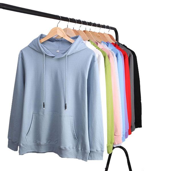 

men's hoodies & sweatshirts kannisak hooded men 2021 spring autumn casual loose long sleeve pullovers cotton solid harajuku style coupl, Black