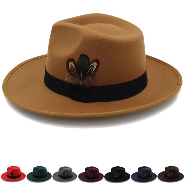 

wide brim hats men women panama hat heart sunhat feather band fedora cap trilby jazz travel party street style size us 7 1/4 uk, Blue;gray