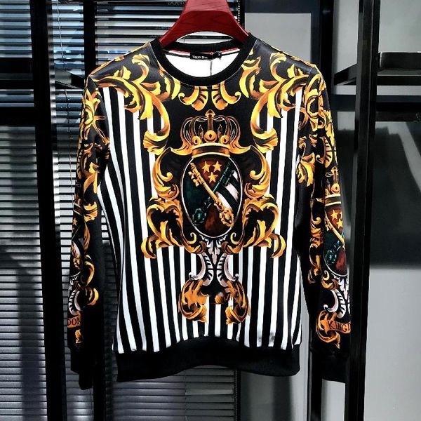 

men's hoodies & sweatshirts wz0996 fashion 2021 runway luxury european design party style clothing, Black