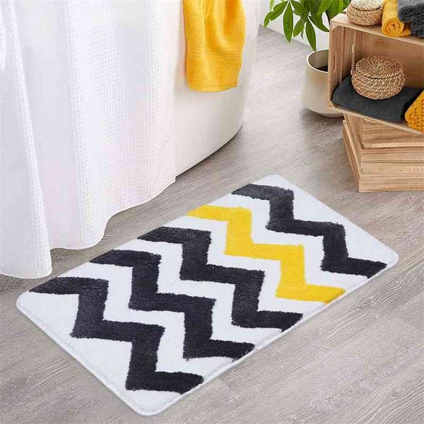 

flocking wave super fiber floor bathroom water absorption anti slip household kitchen foot mat