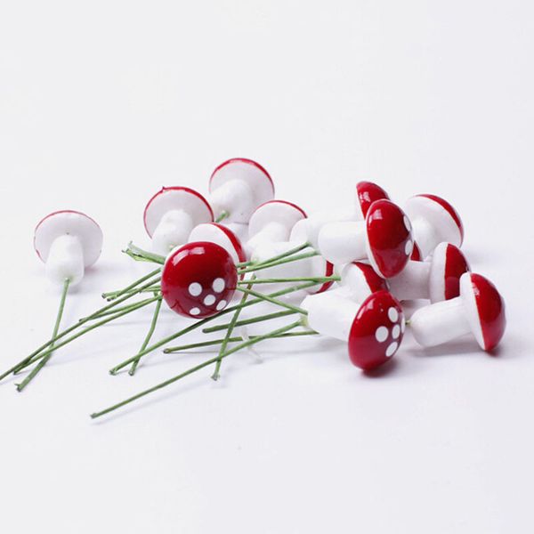 

artificial craft mini red mushroom miniatures fairy gardens cute moss terrarium cartoon crafts decorations 2cm bulk 1221697