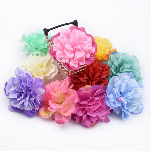 

50/100 pieces silk peony wedding decorative flowers wall home decor christmas bridal accessories clearance artificial & wreaths