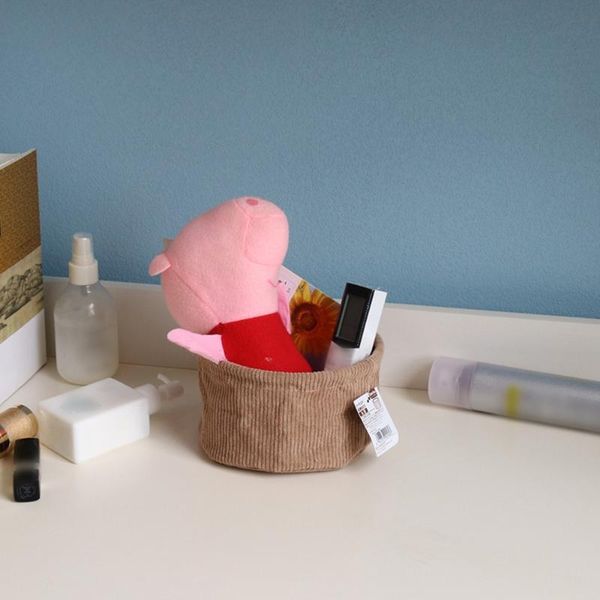 

storage baskets toy basket desksundries organizer household folding makeup bag small sack home corduroy