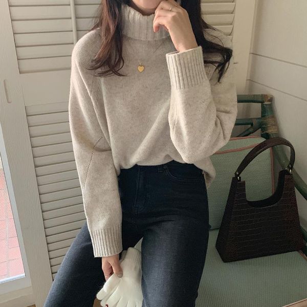 

women's sweaters women -coming autumn winter sweater turtleneck pullovers ladies fashion solid long sleeve outfit slim streetwear blou, White;black