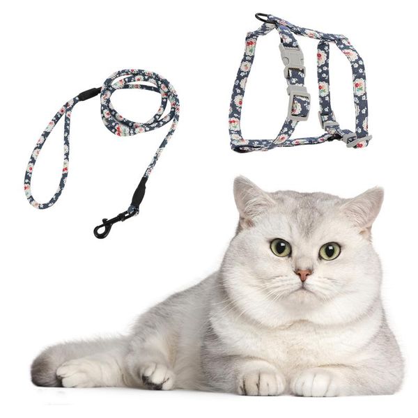 

cat collars & leads 1 set durable pet harness dog traction rope strap pulling