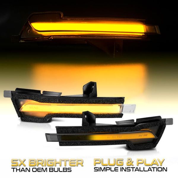 

emergency lights 2pcs led dynamic for mustang 2021 pair mirror sequential turn signal light indicator blinker