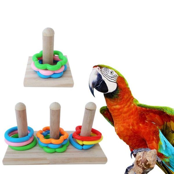 

other bird supplies wooden parrot birds educational interactive cage chew ring training puzzle toys