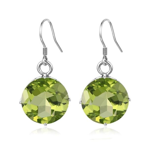 

other szjinao genuine peridot drop earrings 925 sterling silver for wome earings fashion fine jewellery 2021 friend, Golden;silver