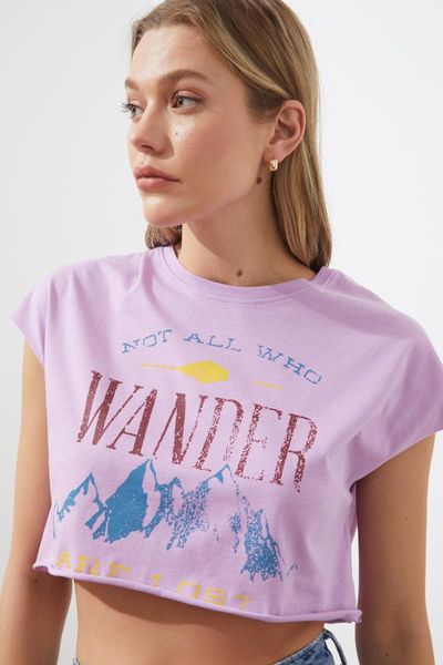 

women's t-shirt trendyol crop knitted twoss21ts3149, White