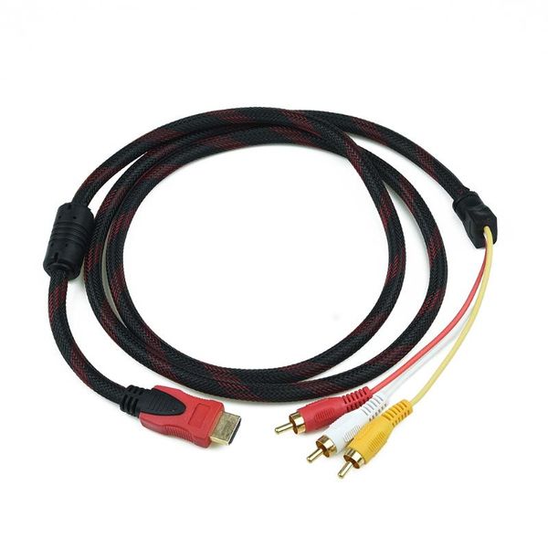 

audio cables & connectors male to 3 rca video av component converter adapter cable hdtv wholesale
