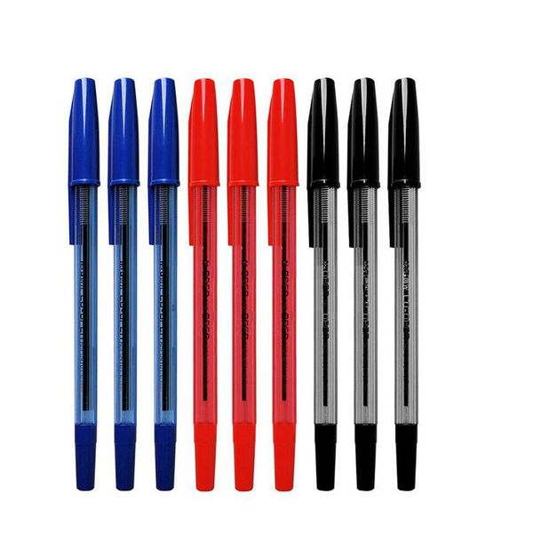 

ballpoint pens 12pcs 3 colors pen 0.7mm multi long-lasting plastic transparent ball point kids school office writing supplies, Blue;orange