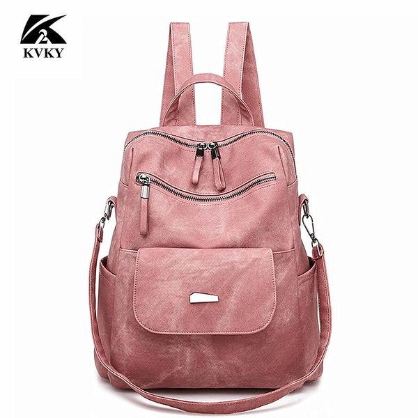 

backpack 2021 summer fashion female bag pu women retro shell zipper