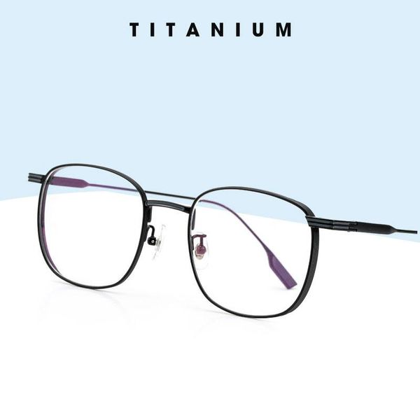 

reven jate ct88005 pure titanium glasses frame men retro round prescription eyeglasses women vintage myopia optical eyewear fashion sunglass, Black