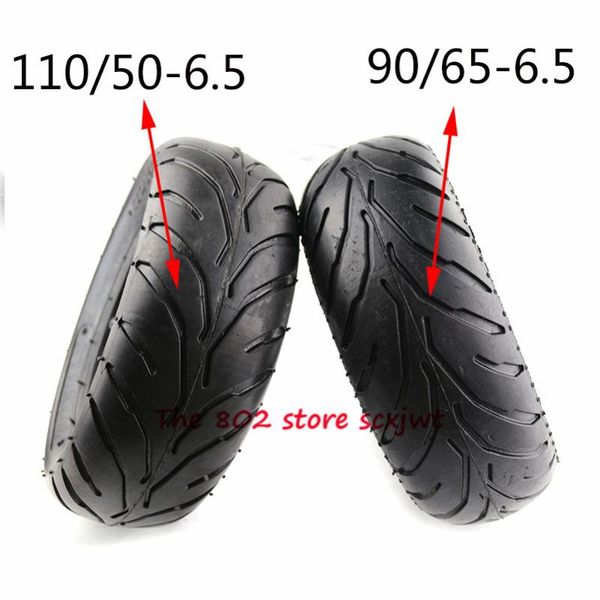 

motorcycle wheels & tires size 90/65-6.5 front tire 110/50-6.5 rear tyre for 47cc/49cc 2 stoke air cooled mini pocket bike gas electric scoo