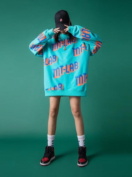 

streetwear oversized lazy hoodies desingner pullover harajuku vintage sweatshirt sudaderas mujer women's clothing by50wy & sweatshirts, Black