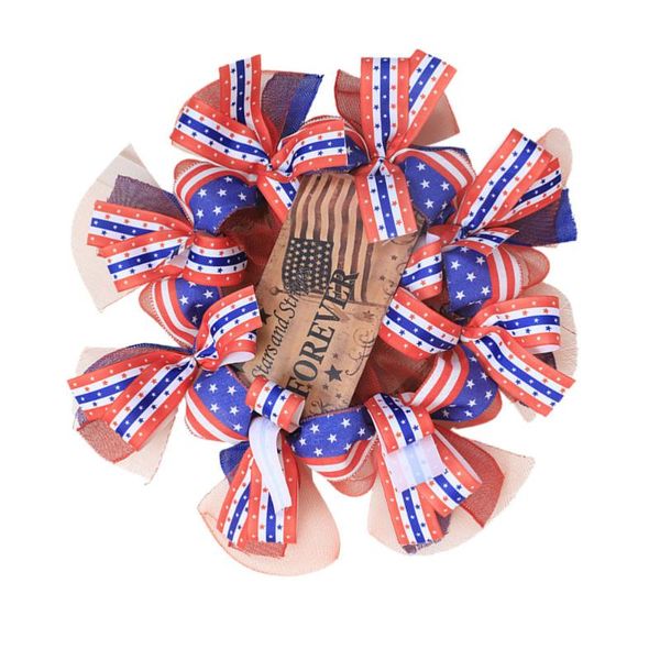 

decorative flowers & wreaths 1pc independence day wreath door decoration (colorful)