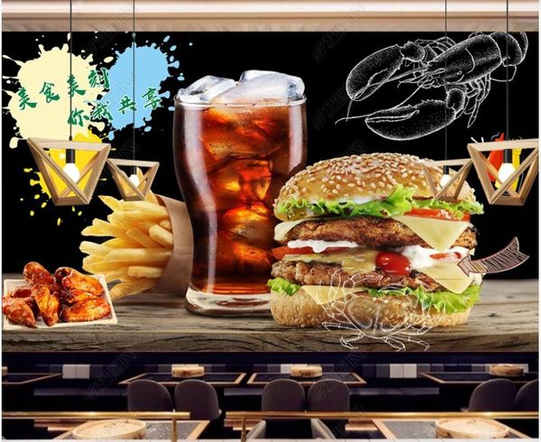

wallpapers 3d wallpaper for walls in rolls home decor hamburg fast food western restaurant custom mural po living room
