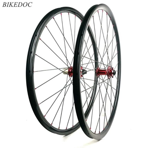 

bike wheels bikedoc 26er carbon mtb wheelset 24mm*24mm cross country tubeless wheel