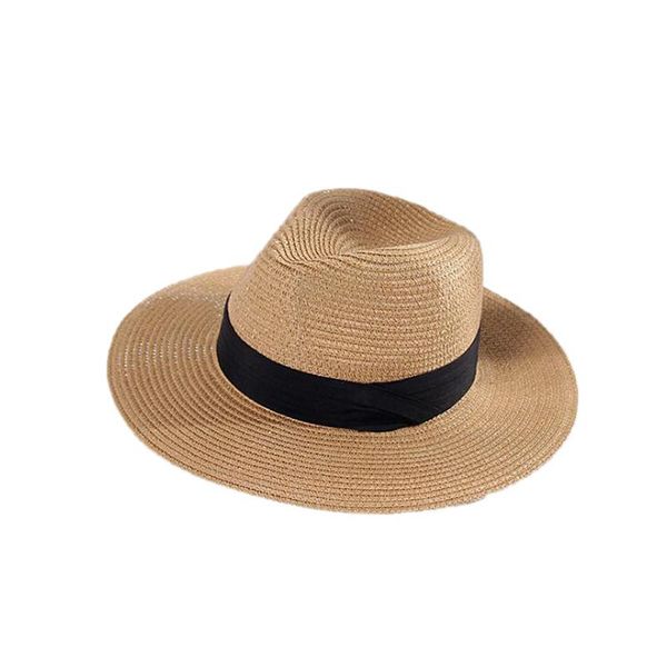 

wide brim hats summer sunshade lady foldable straw hat travel versatile wide-brimmed panama beach vacation, Blue;gray