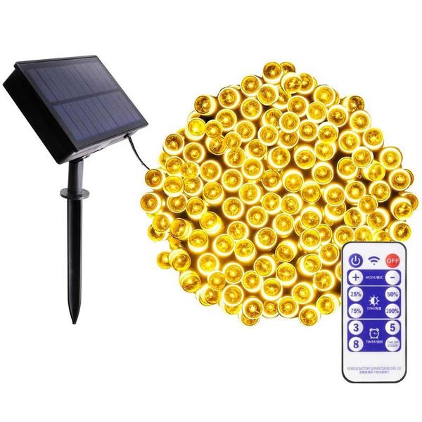 

solar lamps led light string christmas fairy garland lights outdoor waterproof garden holiday party lamp decoration 12/22/32/52m