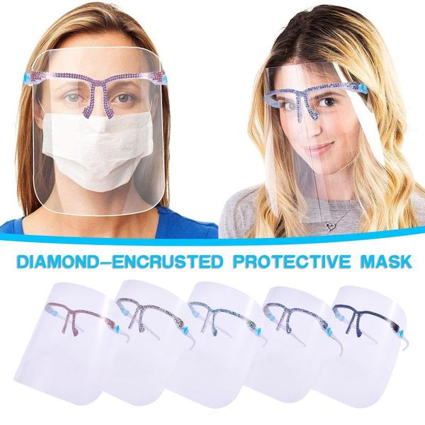 

other event & party supplies 1/2pc face mask fashion adult's dustproof shields with glasses frames diamonds full cover halloween cospla
