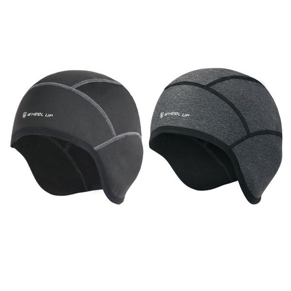 

winter cycling cap windproof thermal ski running skiing motocycle riding hat mtb polar fleece headwear caps & masks, Black
