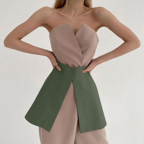 

belts pu leather ultra wide cummerbunds corset belt solid color self-tie knotted waistband women skirt peplum ruffle, Black;brown