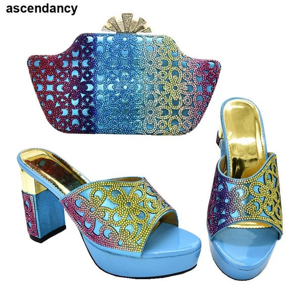 

dress shoes arrival italian and bags to match with bag set decorated rhinestone women party in italy, Black