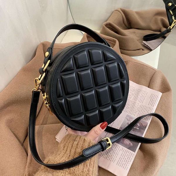 

crossbody bags for women leather round design satchel fashion handbags and purses zipper shoulder pouch bolsa feminina
