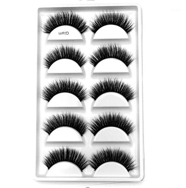 

pairs of mink eyelashes 3d natural false extension silk glam1