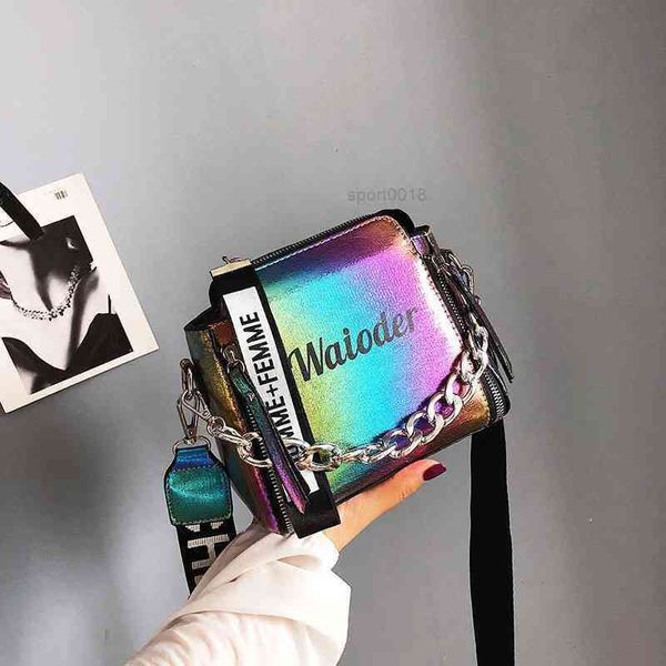 HBP Non-Bag Women's fall 2021 letter wide shoulder belt metal portable single hand messenger sport.