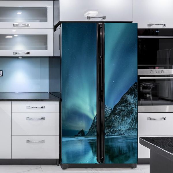 

wallpapers refrigerator and door sticker aurora household wallpaper stickers bedroom parlor corridor decoration