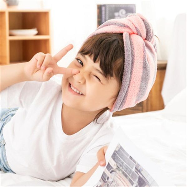 

and child hair quick drying hat after shower magic microfiber solid towel cap super absorption bathroom accessories caps