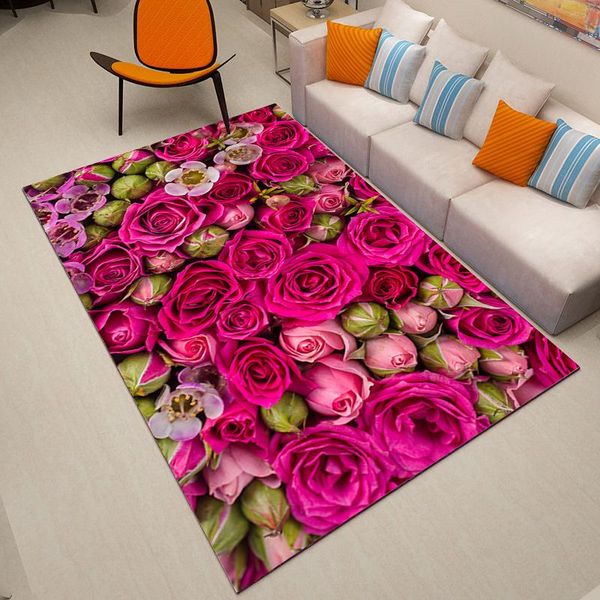 

carpets 3d flower crystal suede carpet living room bedroom sofa coffee table mat entrance corridor floor can be customized