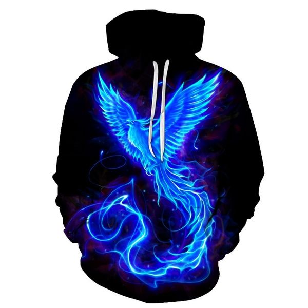 

fire phoenix 3d digital printing large and women's top, Black