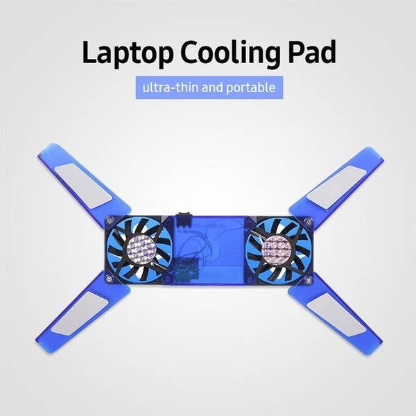 

lapcooling pads portable pad folding usb cooler with double 60mm fan quiet notebook