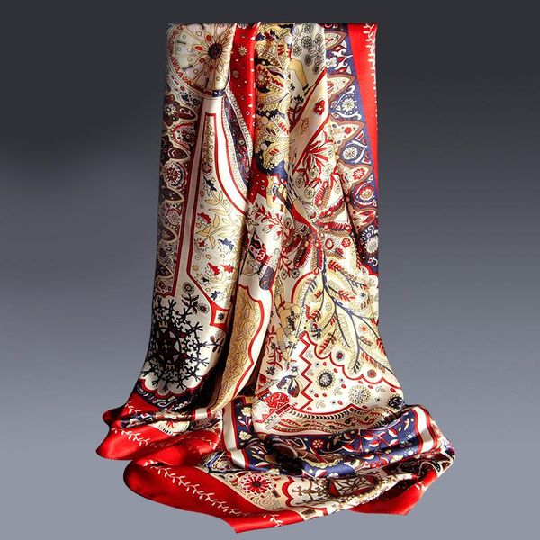 

scarves silk women mulberry mother long summer cape han edition joker in the spring and autumn winter, Blue;gray