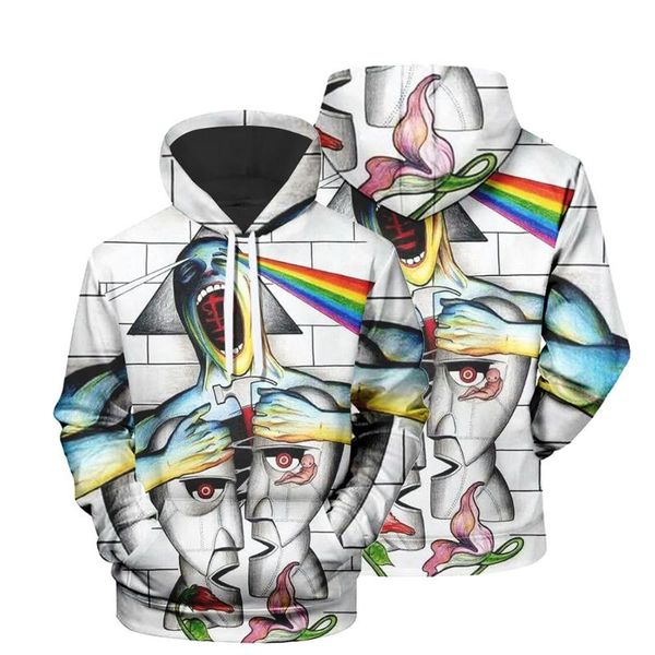 

men's hoodies & sweatshirts men's creative wall graffiti sweater 3d digital printing casual hooded pullover factory wholesale, Black